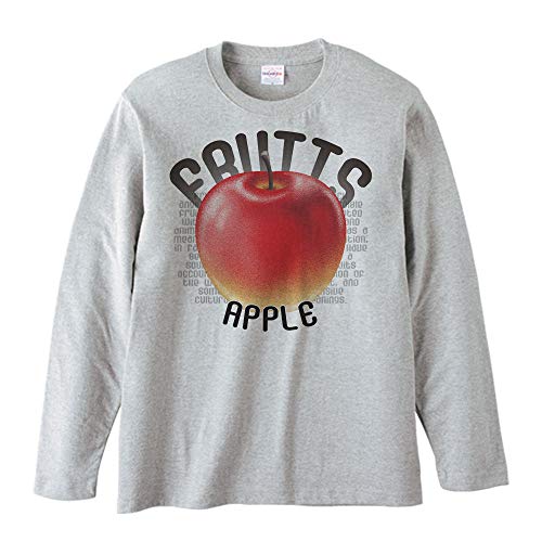 エムワイディエス(MYDS) リンゴ(林檎)<果物シリーズ/長袖Tシャツ/杢グレー/メンズXL