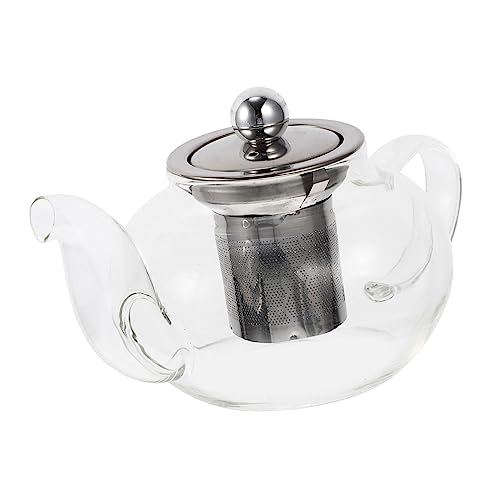 Zerodeko Tetera De Vidrio Engrosado Tetera Transparente Con Infusor De Acero Inoxidable Para Preparar Té