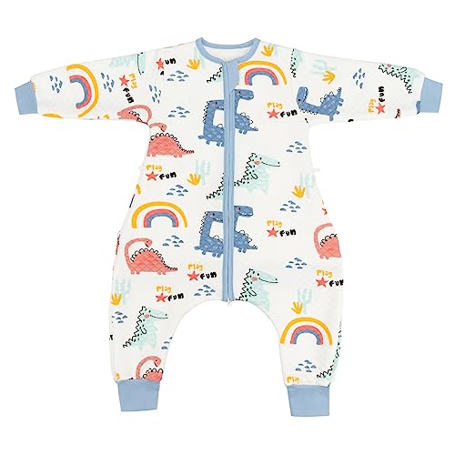 Zigjoy Baby Sleep Bag With Feet Hip Zipper 1.5 Tog Wearable Blanket With Long Sleeve 100% Cotton Sleep Sack For All Seasons 6-18 Months Infant Toddler Pajamas For Girl Boy #TOP9