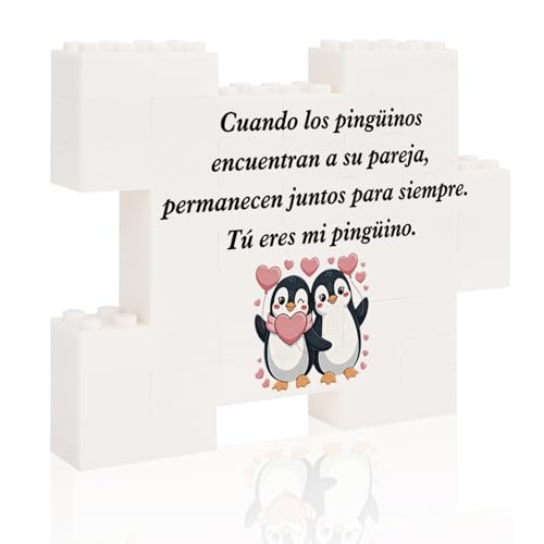 San Valentín Regalos para Parejas - Originales Regalo de Placa de Bloques de Construcción - Regalo Día de los Reyes Magos, Aniversario, Regalos para Enamorados, Novia, Novio, para Hombre, Mujer