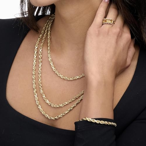 Gold Rope Chain Bracelet for Men & Women – 100% Real 10k or 14k Gold, Lightweight, Premium Craftsmanship4