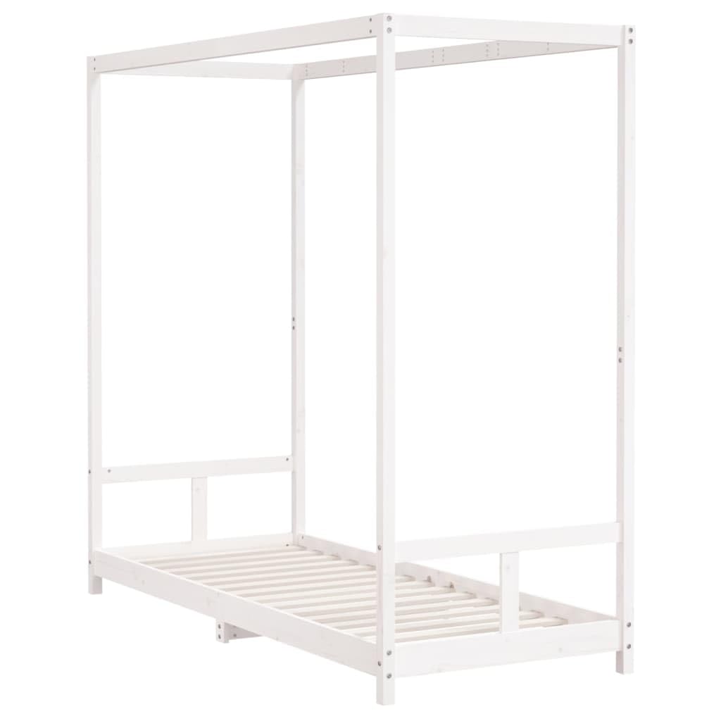 vidaXL - Kinderbed met lades - Wit - Massief grenenhout - 90x200 cm