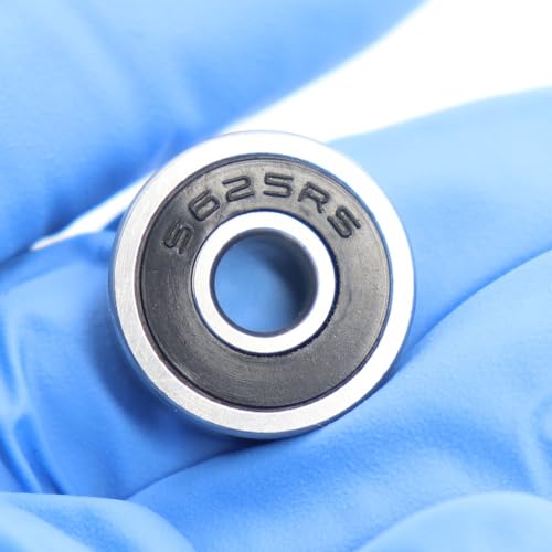 DUKUTS Bearings 625-2RS (1 PC) 440C Stainless Steel Rings with Si3N4 Ceramic Ball Bearing 5 * 16 * 5 mm S625RS