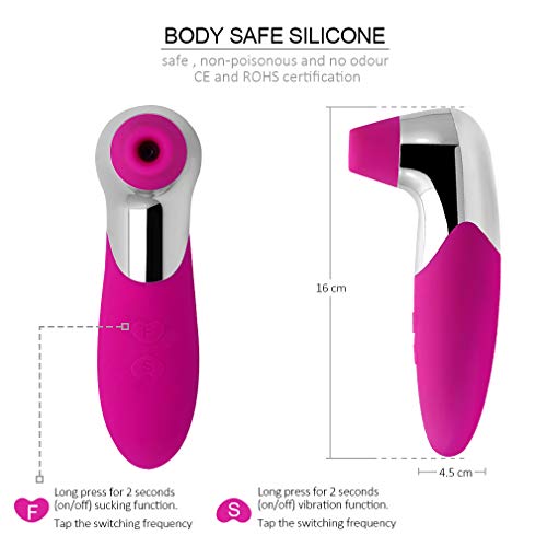 Sugador de Clitóris e Vibrador Feminino 2 em 1 Snake - 10 Níveis de Vibrações e 5 de Sucções mc1
