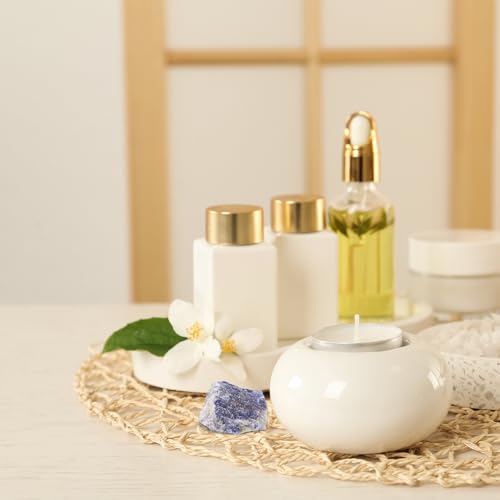 Pierres naturelles non taillées d'exception, diffuseur d'huiles à rayures bleues - 7