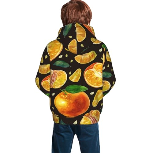 Tangerine Kid Hoodies Boys Sweatshirts Girls Pullover with Pocket4