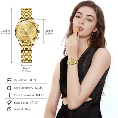 Image of OLEVS Watch Women Silver Watches for Women Luxury for Small Wrists Dress Stainless Steel Women's Wrist Watches Easy to Read Reloj para Mujer Black /Blue /Gold /Green /Pink /Purple