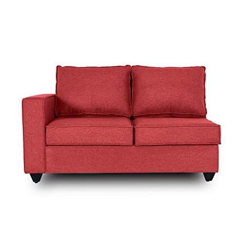 Image of Wakefit Sofa Set | 3 Year Warranty | Sofa 2 Seater, 2 Seater Sofa for Living Room, Wooden Sofa Set, Couch Sofa for Living Room, Sofa for Living Room - Napper(Omega : Red)