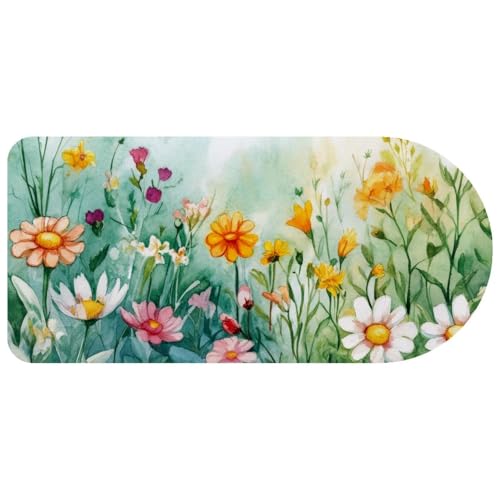 Tapis de souris gamer fleurs aquarelle pour bureau et maison