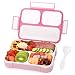 Produktbild Momcozy Bento Box für Kinder, Auslaufsichere Lunchbox mit 3 Separat Fächern und Löffel, BPA-Freier Brotdose für Schule & Reisen, Geeignet für Mikrowellen, Spülmaschinen und Gefrierschrank