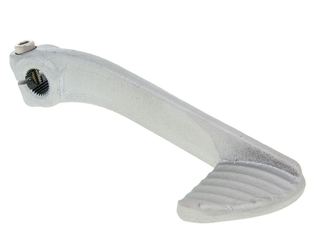 Levier BUZZETTI acier compatible avec Peugeot Speedfight 1-4, TKR, Trekker | compatible avec Peugeot Trekker 100 et 50 centimètres cubes; numéro 740345, acier massif, argenté, vis de fixation incluse