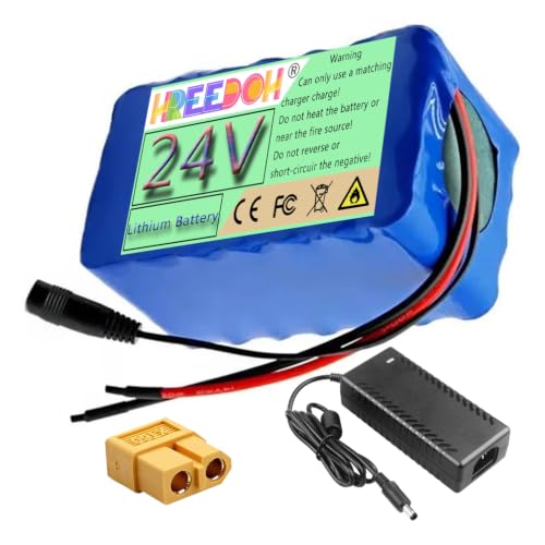 Batería de litio de 24V 20Ah construida con celdas de alta densidad y cargador estable