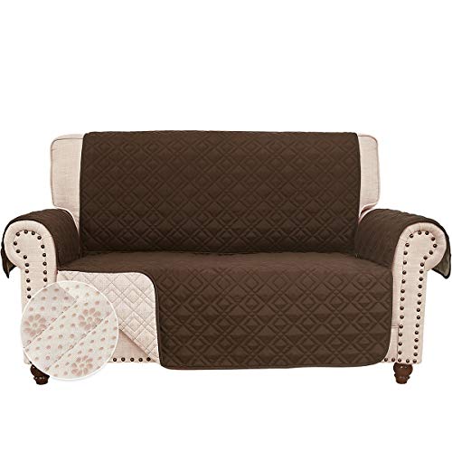 RHF Anti-Slip Loveseat Covers for Leather Sofa, Couch Cover, Loveseat Cover for Living Room,...