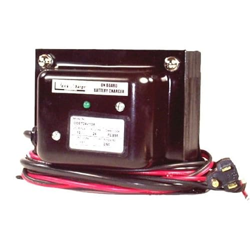 Quick Charge 24V 10A On-Board Battery Charger, Lift Replacement Charger, IP65 Water-Tight, for Scissor Lifts, Electric Vehicles, 12V Battery Charger, Lead Acid & Gelled Batteries, Made in USA