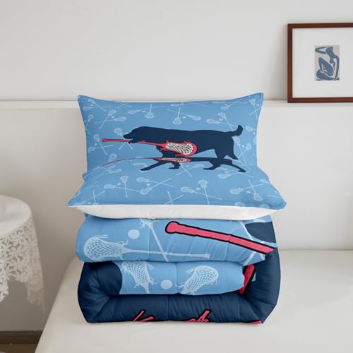 Image of Feelyou Lacrosse Bedding Set Full Size 3Pcs for Girls Boys Kids