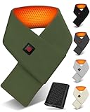 【Smart Heating Design】Our heated scarf is paired with 3-level temperature settings, Blue (95°F/35°C) is suitable for indoor office work, white (113°F/45°C) is comfortable for daily commuting, and red (131°F/55°C) protects against the exteme cold outd...