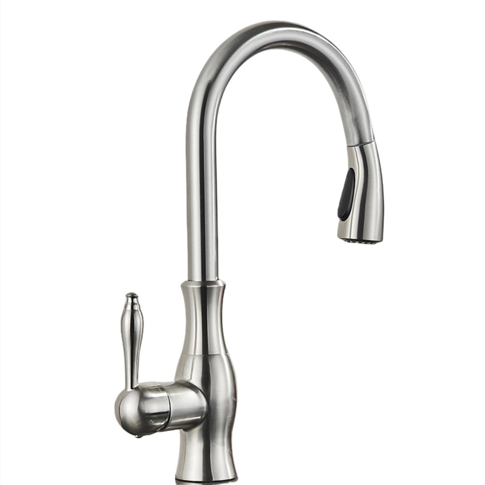 Mitigeur de cuisine noir et or rose avec douchette pour simplifier vos recettes au quotidien