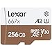 Lexar Professional 667X 256GB MicroSDXC UHS-I/U3 Card (LSDMI256BNA667A)