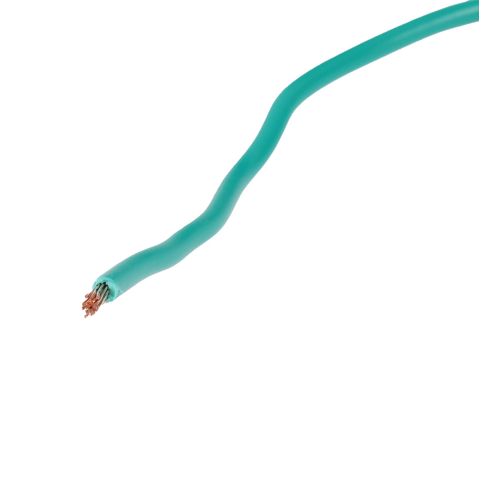 Cavo elettrico flessibile BVR 1x2,5mm² a 19 conduttori, isolamento in PVC, conduttore in rame, per elettrodomestici, utensili elettrici e illuminazione, verde, rotolo da 1