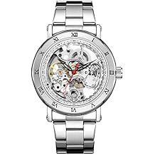 Wristwatch Mechanical Men Carving Skeleton Auto self-Wind Watches Transparent