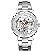 Wristwatch Mechanical Men Carving Skeleton Auto self-Wind Watches Transparent