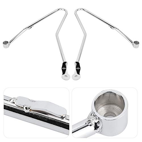 Soportes de montaje universales para alforjas de motocicleta con barra de soporte lateral y protector compatibles con Triumph Bonneville T100 900 (Sliver, Metal) miniatura 6