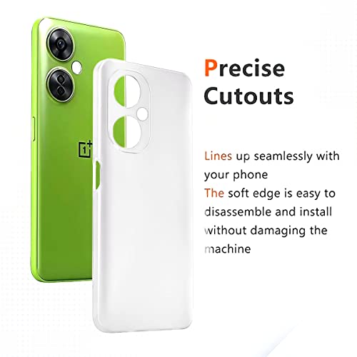 Image of LIRAMARK Liquid Silicone Soft Back Cover Case for OnePlus Nord CE 3 Lite 5G / 1+Nord CE 3 Lite 5G (White)