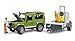 Bruder Land Rover Defender Rigid Drawbar Trailer Jcb Micro Excavator and Construction Worker