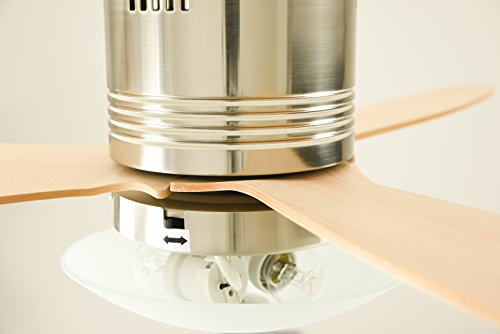 Ventilateur de plafond 132 cm avec éclairage et télécommande pour salon Aero - 7