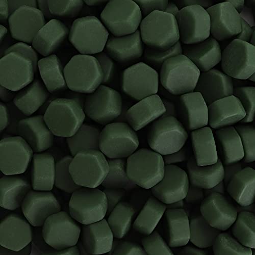Milltown Merchants Hexagon Mosaic Tile Pieces - Bulk Mosaic Tile - 2/5" Mosaic Tiles For Crafts - 0.4" Tile Assortment For Backsplash, Murals, Stepping Stones, And Mosaics (Cedar Green, 3 Pound) #TOP1