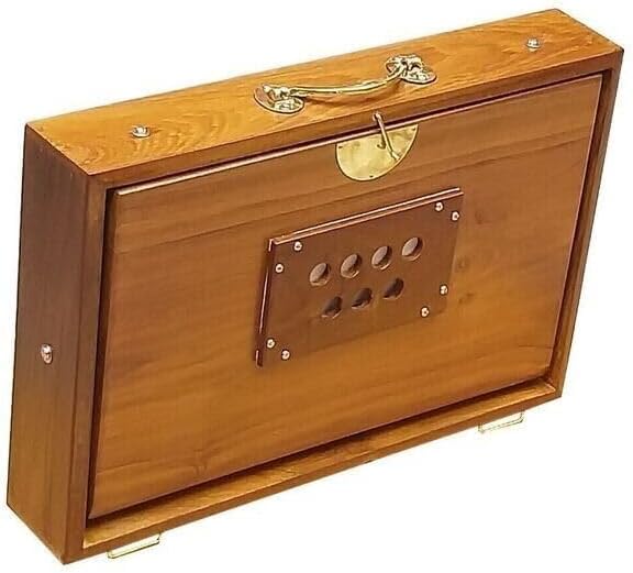 Shruti Box Musical Instrument, Teak Wood Swar Peti, Shruti Box for Yoga, Chant (440 Hz, Size: 15" X 10" X 3")
