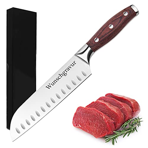 polar-effekt Kochmesser mit Gravur - Küchenmesser aus Japanstahl VS Kobe – Personalisiertes Fleischmesser mit Geschenketui – Geschenkidee zum...