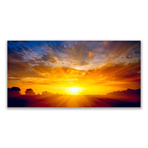 Tableau mural moderne paysage soleil pour masquer un mur vide avec style - 2