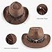 Unisex Wide Brim Cowboy Hat for Men and Women, Outdoor Faux Felt Cowboy Hats with String, Fashionable Durable Cowboy Hat, Ideal for Outdoor Activities Camping and Riding, Coffee