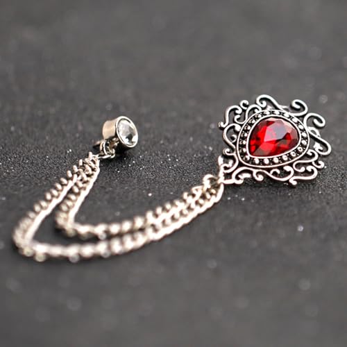 Image of Enamel Brooch Pin For Women Men, Vintage American Flag Crystal Lapel Pin, Christmas Brooch Suit Dress Clips Accessory Gift