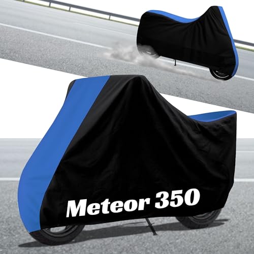 Image of Stylish Water Resistant Bike Body Cover Compatible with Meteor 350 & All Models | UV Protection, Dustproof, Heat Resistant, Two Wheeler | New All Weather Protection, Dust & Rain