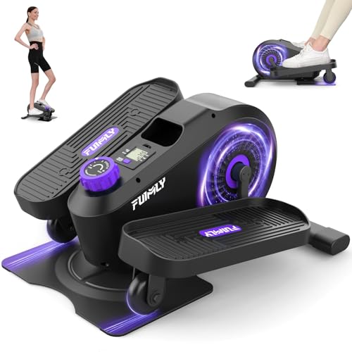 FUNMILY Under Desk Elliptical, Under Desk Bike Pedal Exerciser, Fully Assembled Leg Exerciser 2 in 1 Seated Standing Elliptical, Ultra-Quiet Mini Elliptical Machines for Home Office Use