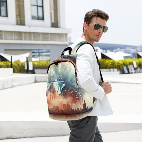 Sac à dos pour ordinateur portable motif feu d'artifice abstrait grand volume voyage