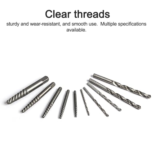 Juego de extractor de tuercas, kit de extracción de pernos oxidados, herramientas de extracción de tornillos de daños para tuercas y pernos atascados