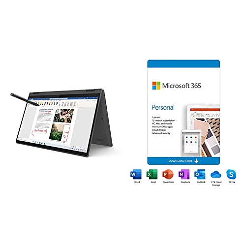Lenovo Flex 5 14" 2-In-1 Laptop, 14.0" Fhd (1920 X 1080) Digital Pen Included, Graphite Grey With Microsoft 365 Personal | 12-Month Subscription | Premium Office Apps | Pc/Mac Download #TOP25