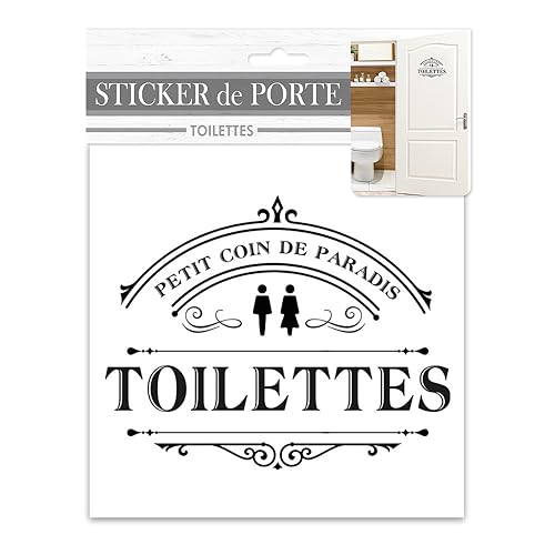Sticker de Porte avec Citation – Toilettes