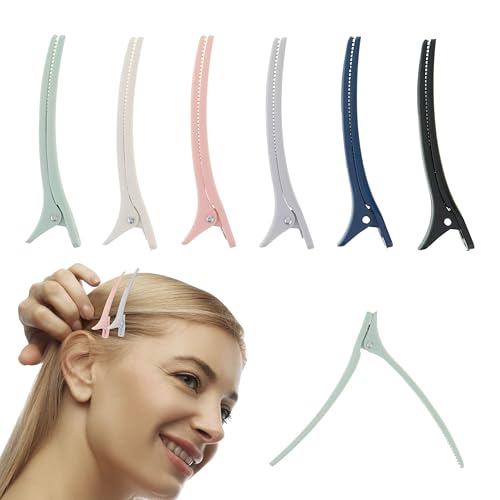 6pc Blow Dry Hair Clips Set - Heat Resistant Blowout Clips, Durable, No Crease Hair Clips For Blowdrying (ASSORTED COLORS)
