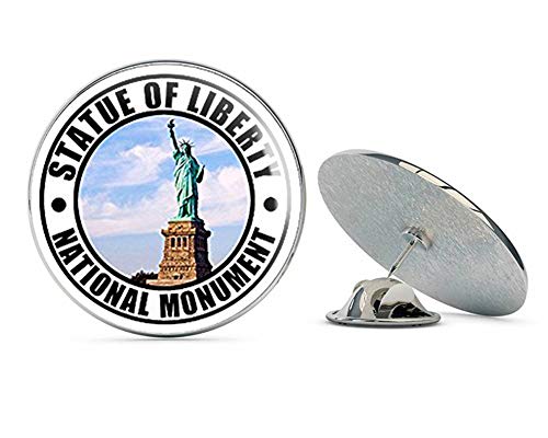 Round Statue of Liberty National Monument (Travel rv New York NYC) Metal 0.75