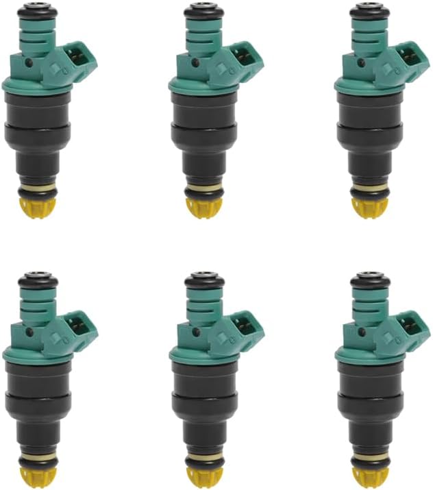 6X for BMW 325I 325Is 525I 525Is 18Lb Fuel Injector Repair Service Kit 0280150415 13641730060 - (Color: Green Black)