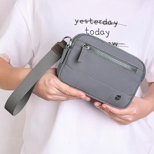 Image of Haytijoe Small Wristlet Wallets for Women Valentines Day Gifts RFID Blocking Travel Wallet Quilted Nylon Phone Purse