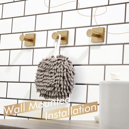 Image of KOKOSIRI Robe Hooks Bath Towel Hooks for Wall Closet Kitchen Hanging Towels Bathroom Hardware Champagne Bronze Stainless Steel 3 Pack, B1016CPG-P3