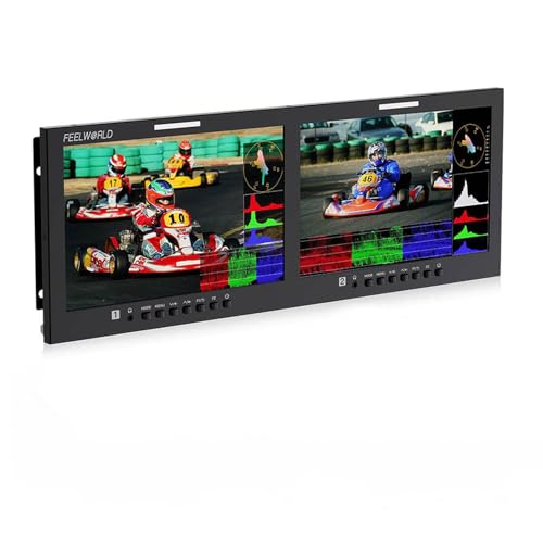 Image of D101 Plus Dual 10.1 inch 4RU Rackmount Monitor 4K HDMI SDI 1920x1200IPS Intuitive Buttons + New menu Interface