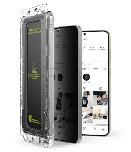 Verre Trempé Samsung S25 Plus Ringke Easy Slide Protecteur Écran Anti-Espion S24+
