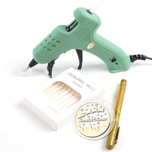 YOLAKIS Kit de bastões de lacre de cera de pistola de cola, 20 peças, kit de bastões de cera de veda