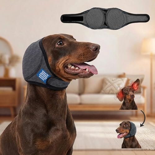 HOFi No-Shake Ear Wraps for Dogs: Reduce Ear Shaking by 95% During Hematoma Recovery - Secure No-Slip Fit After Surgery - Cone Alternative for Dachshund/Westie/Shiba Inu Small Breed